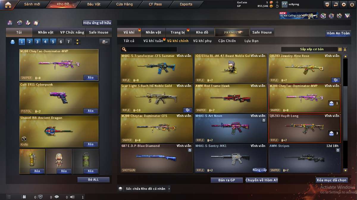 shop acc cf uy tin gia re